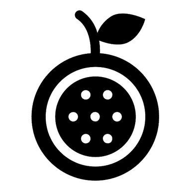 The ParchaOS passion-fruit logo